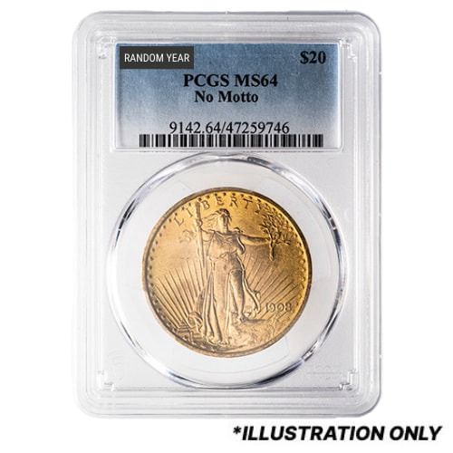 NGC\u002FPCGS\u0020MS\u002D64\u0020\u002420\u0020St.\u0020Gaudens\u0020Double\u0020Eagle\u0020Gold\u0020Coin\u0020No\u0020Motto\u0020\u002D\u0020Random\u0020Date