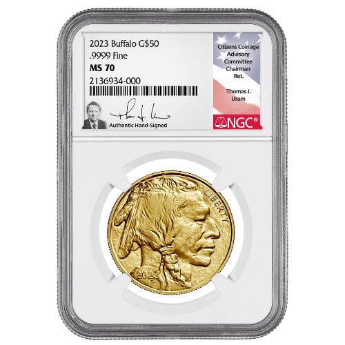 2023\u0020NGC\u0020MS\u002D70\u00201\u0020oz\u0020American\u0020Buffalo\u0020Gold\u0020Coin\u0020\u002D\u0020Thomas\u0020J.\u0020Uram\u0020Label