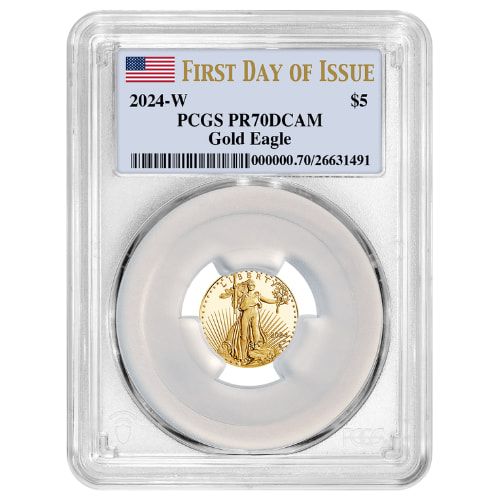 Buy 2024-W PCGS PR-70 DCAM First Day of Issue American Gold Eagle