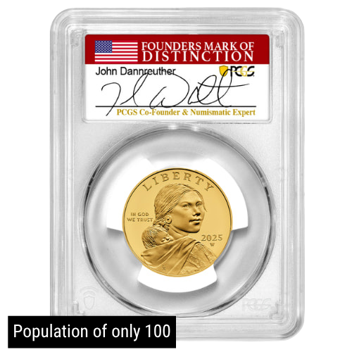 2025\u002DW\u0020PCGS\u0020PR\u002D70\u0020First\u0020Day\u0020of\u0020Issue\u00201\u002F2\u0020oz\u002025th\u0020Anniversary\u0020Sacagawea\u0020Dollar\u002024k\u0020Proof\u0020Gold\u0020Coin\u0020\u002D\u0020John\u0020Dannreuther\u0020Label