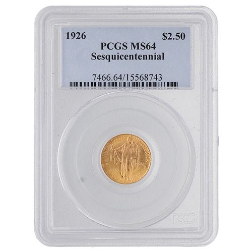 1926\u0020PCGS\u0020MS\u002D64\u0020\u00242.50\u0020Sesquicentennial\u0020American\u0020Gold\u0020Coin