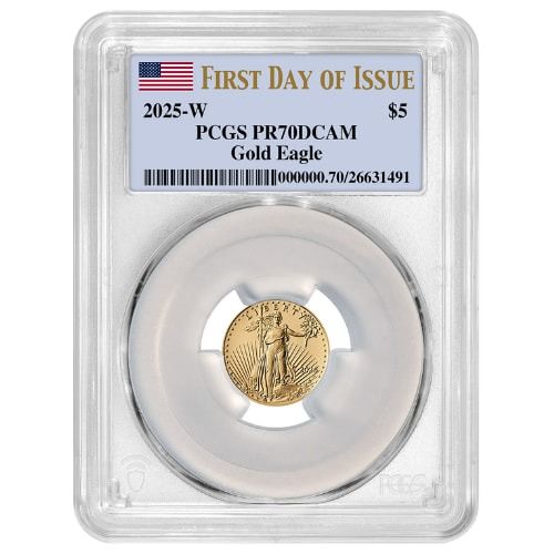 2025-W PCGS PR-70 Deep Cameo First Day of Issue American Gold Eagle Proof 4-Coin Set