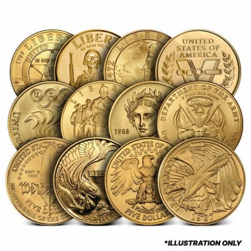 \u00245\u0020US\u0020Commemorative\u0020Gold\u0020Coins\u0020\u002D\u0020BU\u002FProof\u0020\u002D\u0020Random\u0020Year