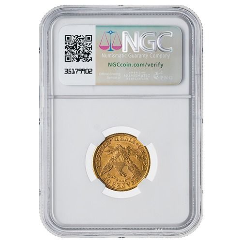 1881 NGC MS-61 $5 Liberty Half Eagle Gold Coin - Texas Bank Hoard
