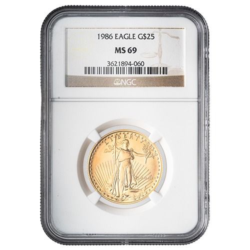 1986\u0020NGC\u0020MS\u002D69\u00201\u002F2\u0020oz\u0020American\u0020Gold\u0020Eagle\u0020Coin