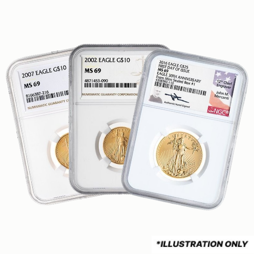 NGC\u002FPCGS\u0020MS\u002D69\u00201\u002F4\u0020oz\u0020American\u0020Gold\u0020Eagle\u0020Coin\u0020\u002D\u0020Random\u0020Year