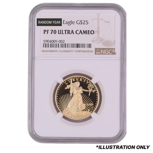 NGC\u0020PF\u002D70\u00201\u002F2\u0020oz\u0020American\u0020Gold\u0020Eagle\u0020Proof\u0020Coin\u0020\u002D\u0020Random\u0020Year