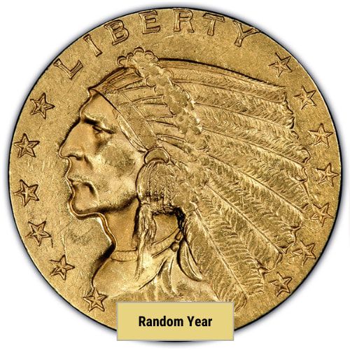 \u00242.50\u0020Indian\u0020Quarter\u0020Eagle\u0020Gold\u0020Coin\u0020\u0028BU\u0029\u0020\u002D\u0020Random\u0020Year
