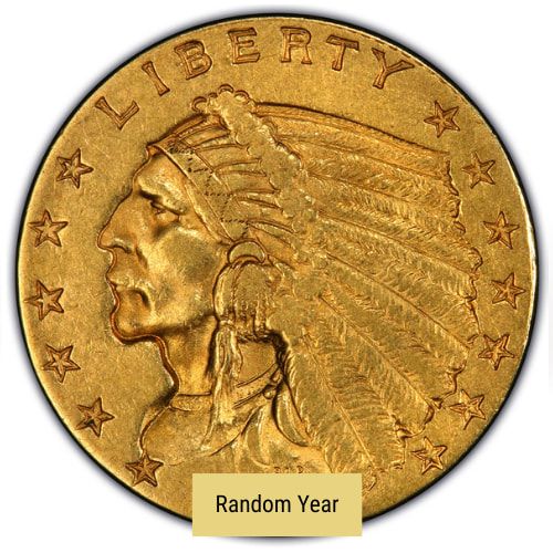 \u00242.50\u0020Indian\u0020Quarter\u0020Eagle\u0020Gold\u0020Coin\u0020\u0028XF\u0029\u0020\u002D\u0020Random\u0020Year