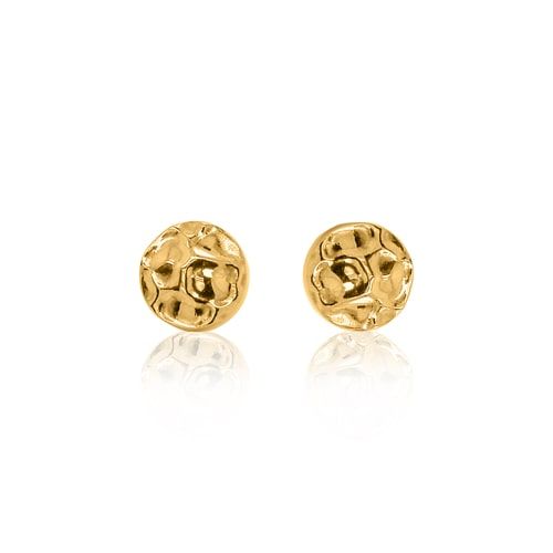 Gold\u0020Hammered\u0020Disc\u0020Earrings\u0020\u002D\u0020SD24K