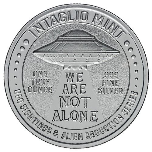UFO銀貨　ピラミッド　1オンス Buy 1 oz UFOs Over the Pyramids Silver Round | SD Bullion