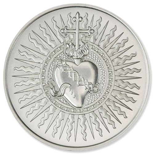1\u0020oz\u0020Sacred\u0020Heart\u0020Silver\u0020Round