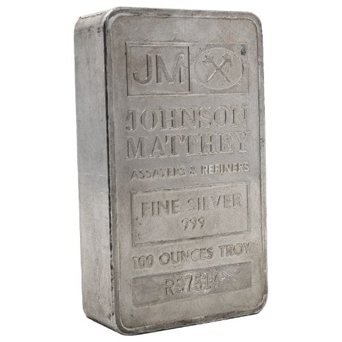 Buy 100 oz Extruded Johnson Matthey Silver Bar | SD Bullion