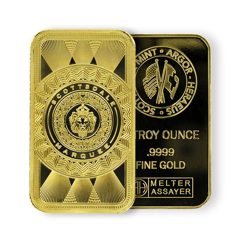 1 oz Scottsdale Mint Marquee Gold Bar (Certi-Lock Protection)
