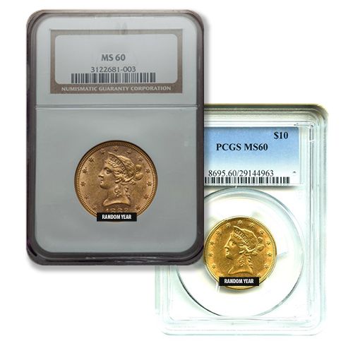 \u002410\u0020MS\u002D60\u0020Liberty\u0020Gold\u0020Eagle\u0020Coin\u0020\u0028NGC\u0020or\u0020PCGS\u0029\u0020\u002D\u0020Random\u0020Year
