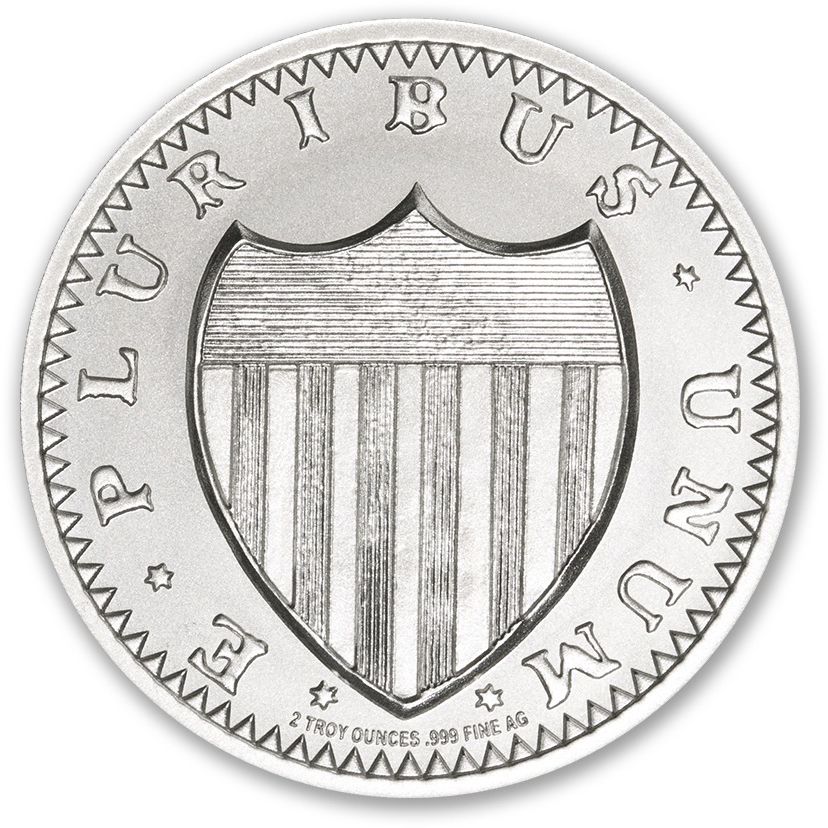 2 oz New Jersey Copper Tribute Silver Round