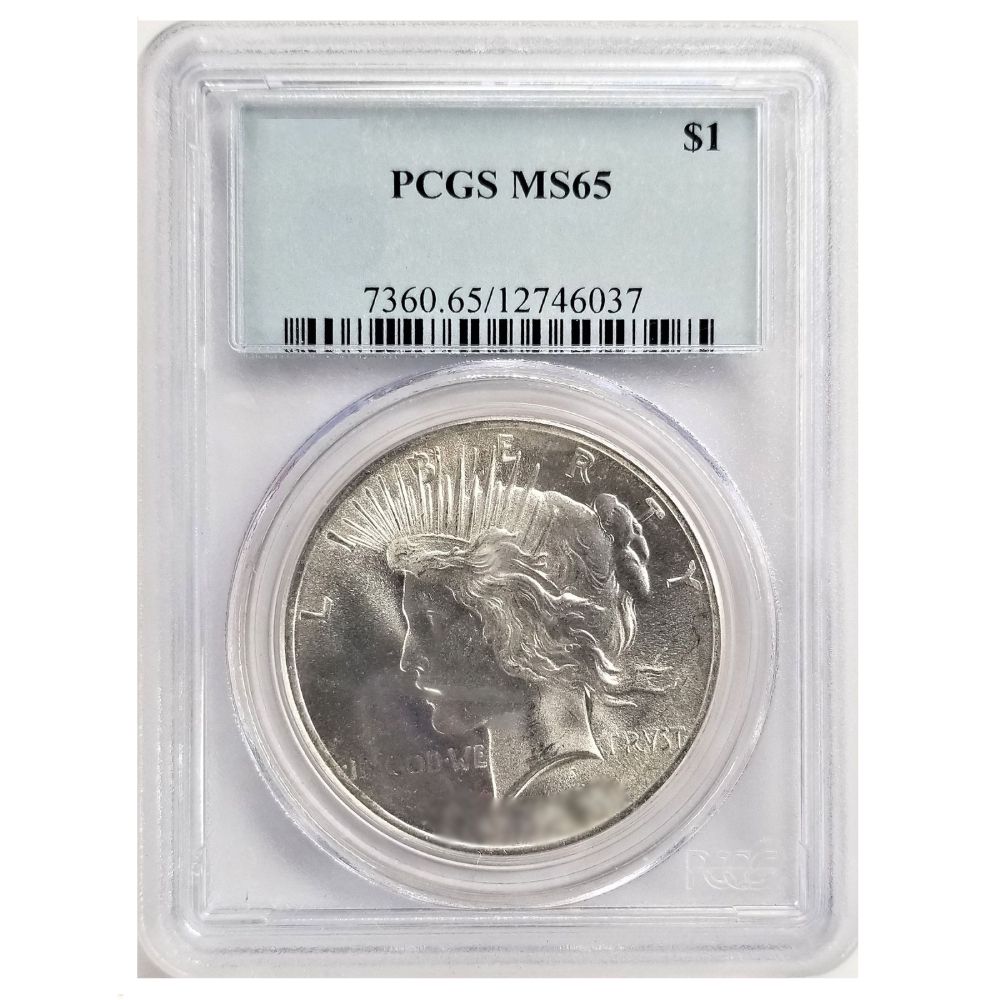 1922\u002D1935\u0020PCGS\u0020MS\u002D65\u0020Peace\u0020Silver\u0020Dollar\u0020\u002D\u0020Random\u0020Year