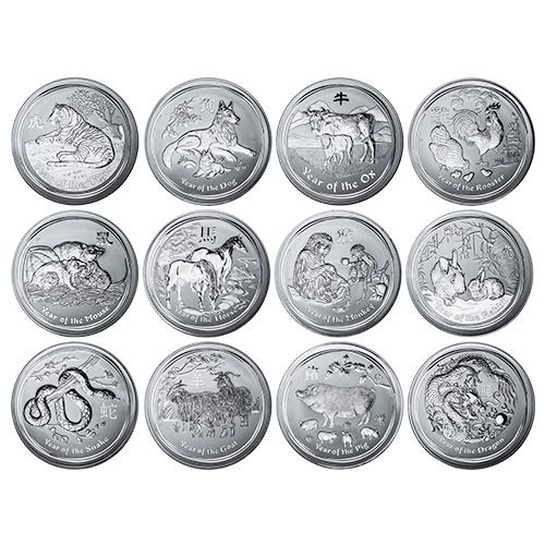 1\u0020Kilo\u0020Australian\u0020Lunar\u0020Series\u0020II\u0020Silver\u002012\u0020Coin\u0020Set
