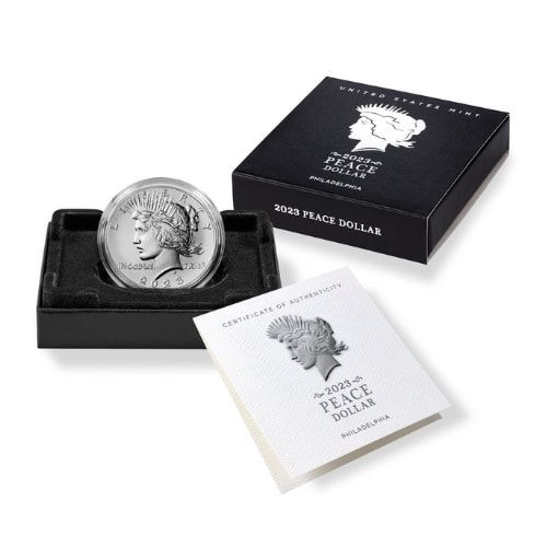 2023 Peace Silver Dollar with Box & COA