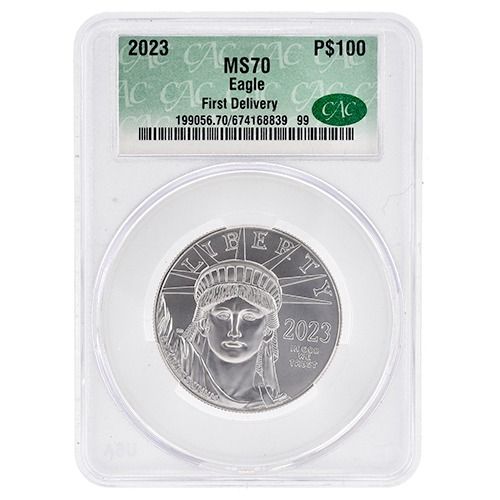 2023\u00201\u0020oz\u0020American\u0020Platinum\u0020Eagle\u0020Coin\u0020CAC\u0020MS\u002D70\u0020First\u0020Delivery\u0020