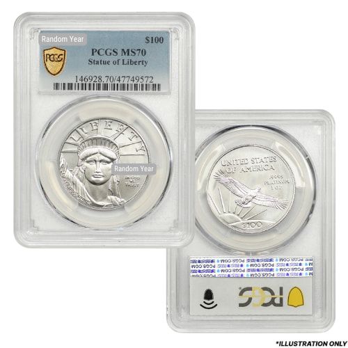 PCGS\u0020MS\u002D70\u00201\u0020oz\u0020Platinum\u0020American\u0020Eagle\u0020\u002D\u0020Random\u0020Year
