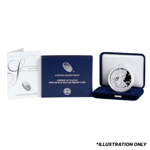 US\u00201\u0020oz\u0020American\u0020Silver\u0020Eagle\u0020Proof\u0020Coin\u0020\u002D\u0020Random\u0020Year\u0020w\u002FBox\u0020\u0026\u0020COA