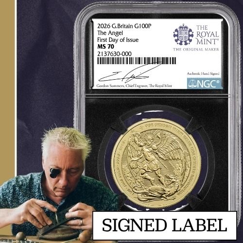 2026\u0020NGC\u0020MS\u002D70\u0020First\u0020Day\u0020of\u0020Issue\u00201\u0020oz\u0020British\u0020Angel\u0020Gold\u0020Coin\u0020\u002D\u0020Gordon\u0020Summers\u0020Label