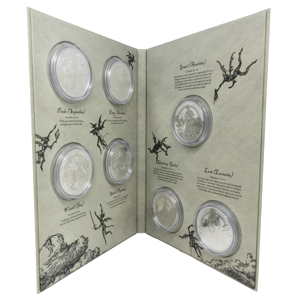 Buy The Awakening Seven Deadly Sins Silver 7 Coin Complete Set
