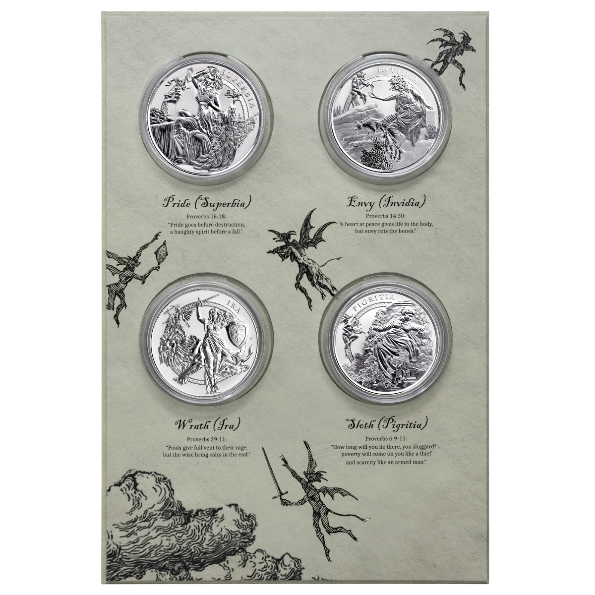 Buy The Awakening Seven Deadly Sins Silver 7 Coin Complete Set | SD Bullion