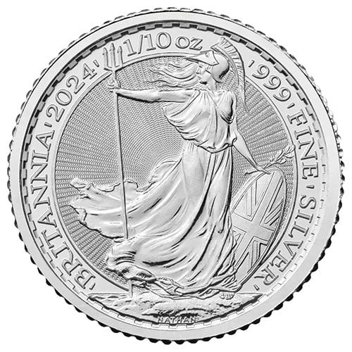 2024\u00201\u002F10\u0020oz\u0020Silver\u0020Britannia\u0020Coin\u0020BU