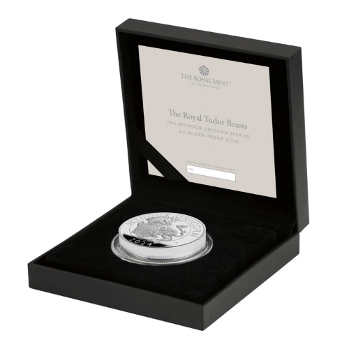 Buy 2024 2 oz British Silver Tudor Beast The Seymour Unicorn Proof