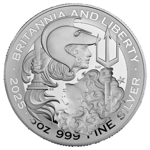 2025 5 oz British Britannia and Liberty Proof Silver Coin