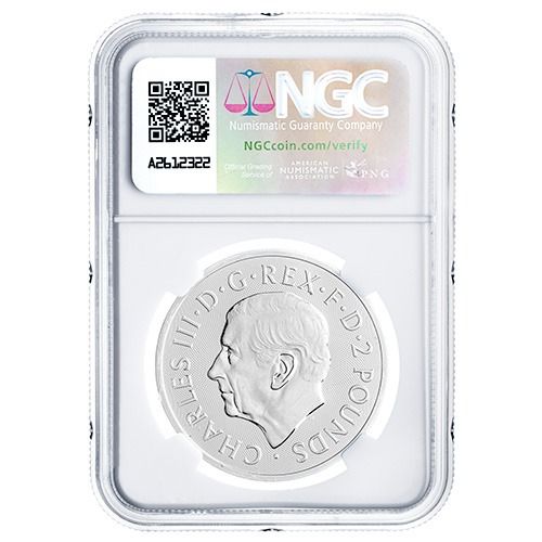 2025 NGC MS-69 First Day of Issue 1 oz British Silver Britannia and Liberty Coin - Mint Error
