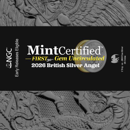 2026 エンジェル 純銀　ハーフオンス　限定 銀貨　新品未開封① Buy 2026 1 oz Silver Angel – NGC & SD Bullion MintCertified