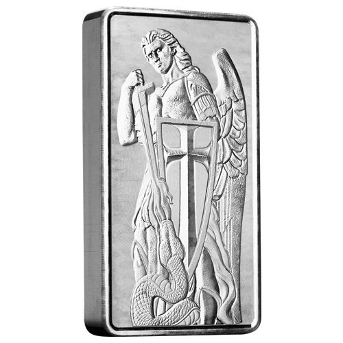Buy 10 oz Scottsdale Mint Silver Bar - Archangel Michael | SD Bullion