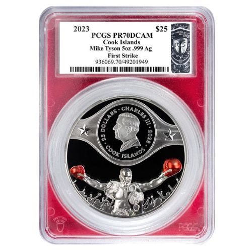 2023 PCGS PR-70 5 oz Celebrity Mint Mike Tyson Silver Coin - Signature Series