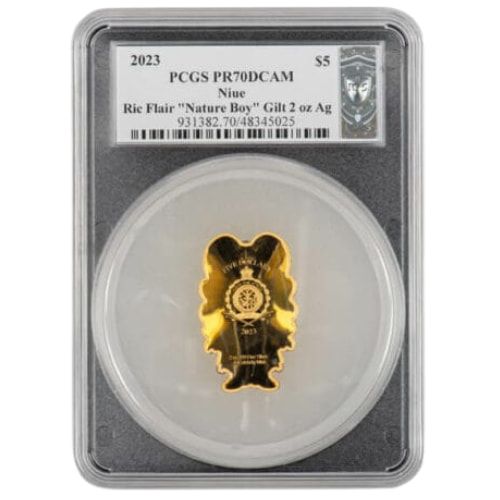 Mr. Slowboy dunhill額装ジグレーイラスト限定2点シリアルNo2 Buy 2023 PCGS PR-70 2 oz Celebrity Mint Ric Flair Gilded Chibi