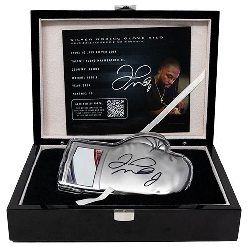 2025\u00201\u0020Kilo\u0020Celebrity\u0020Mint\u0020Floyd\u0020Mayweather\u0020Silver\u0020Boxing\u0020Glove\u0020\u002D\u0020Legend\u0020Series