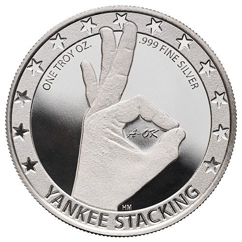 1\u0020oz\u0020Yankee\u0020Stacking\u0020\u002D\u0020Coin\u0020Dealer\u0020Tim\u0020Silver\u0020Round
