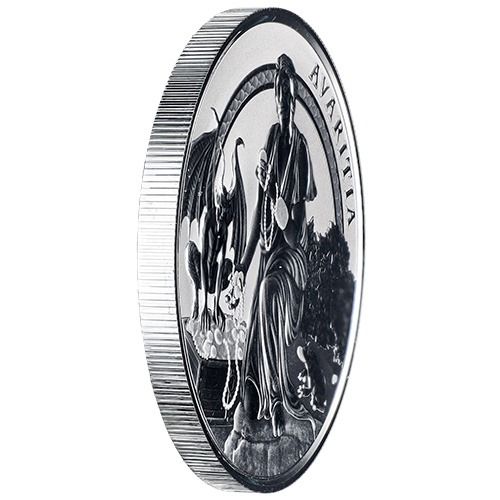 Buy 5 oz Avaritia - Greed: Seven Deadly Sins Silver Reverse Proof