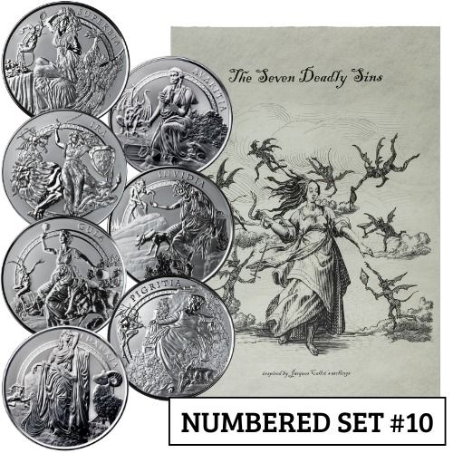 Buy The Awakening Seven Deadly Sins Silver 7 Coin Complete Set