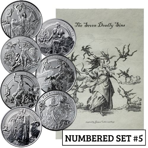 Buy The Awakening Seven Deadly Sins Silver 7 Coin Complete Set