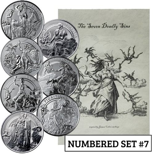 Buy The Awakening Seven Deadly Sins Silver 7 Coin Complete Set Buy The Awakening Seven Deadly Sins Silver 7 Coin Complete Set