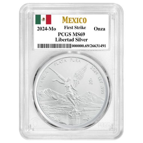 2024\u00201\u0020oz\u0020PCGS\u0020MS\u002D69\u0020First\u0020Strike\u0020Mexican\u0020Silver\u0020Libertad\u0020Coin