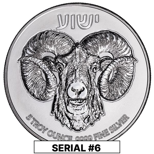 2024\u00205\u0020oz\u0020Ram\u0020of\u0020Calvary\u0020High\u0020Relief\u0020Silver\u0020Coin\u0020\u002D\u0020Serial\u0020\u00236