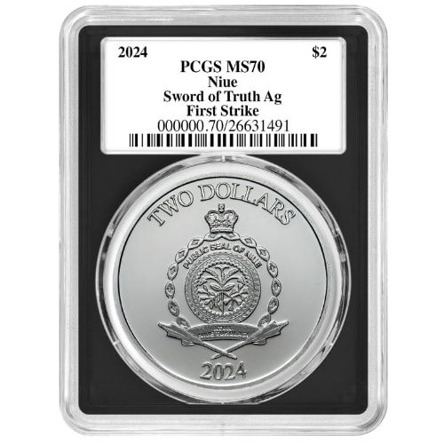 2024 PCGS MS-70 First Strikes 1 oz Sword of Truth Silver Coin