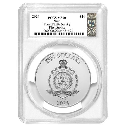 Buy 2024 PCGS MS-70 First Strike 5 oz Tree of Life Silver