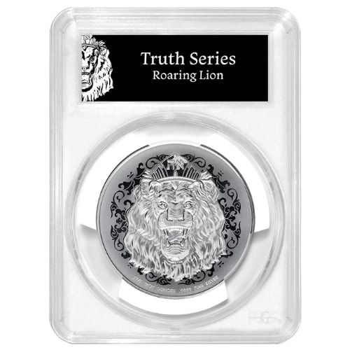 2025\u0020PCGS\u0020MS\u002D70\u0020First\u0020Strike\u00205\u0020oz\u0020Roaring\u0020Lion\u0020High\u0020Relief\u0020Silver\u0020Coin