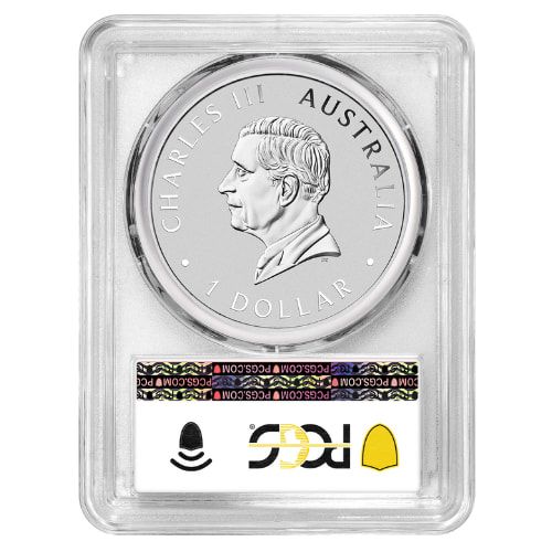 2024　パース　スワン銀貨 FIRST STRIKE 2024 AUS 1 oz Silver Hourglass Dolphin MS-70 PCGS (First