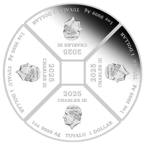 カレン8/29エルサ戴冠式 SET 2025 Year of the Snake Quadrant - 1 oz Silver Proof